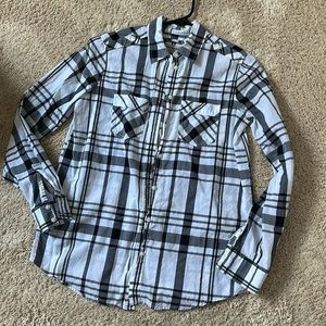 Express• plaid button down